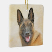 Belgische Malinoisschildering - Kute Original Dog  Keramisch Ornament (Rechts)