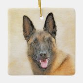 Belgische Malinoisschildering - Kute Original Dog  Keramisch Ornament (Voorkant)