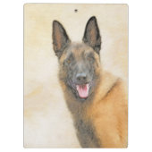 Belgische Malinoisschildering - Kute Original Dog  Klembord (Achterkant)