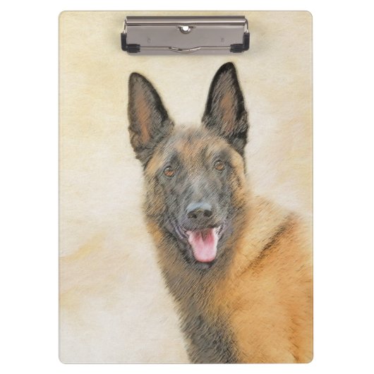 Belgische Malinoisschildering - Kute Original Dog  Klembord (Voorkant)