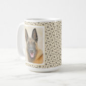Belgische Malinoisschildering - Kute Original Dog  Koffiemok (Voorkant links)