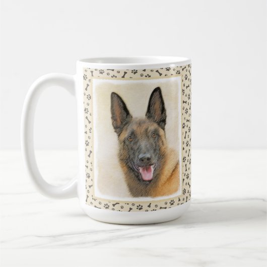 Belgische Malinoisschildering - Kute Original Dog  Koffiemok (Links)