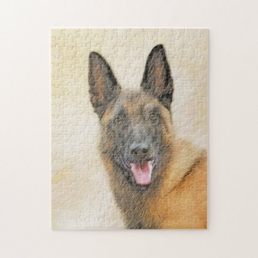 Belgische Malinoisschildering - Kute Original Dog  Legpuzzel (Verticaal)