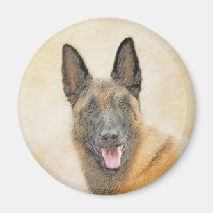 Belgische Malinoisschildering - Kute Original Dog  Magneet