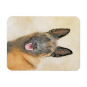 Belgische Malinoisschildering - Kute Original Dog  Magneet (Horizontaal)