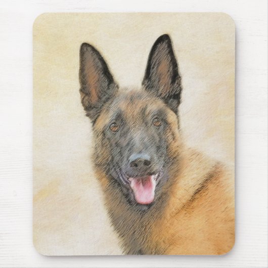 Belgische Malinoisschildering - Kute Original Dog  Muismat (Voorkant)