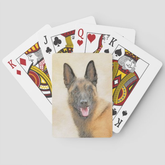 Belgische Malinoisschildering - Kute Original Dog Pokerkaarten (Achterkant)