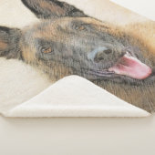 Belgische Malinoisschildering - Kute Original Dog  Sherpa Deken (3/4)