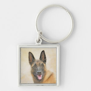 Belgische Malinoisschildering - Kute Original Dog  Sleutelhanger