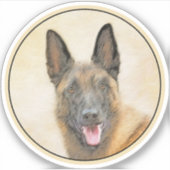 Belgische Malinoisschildering - Kute Original Dog  Sticker (Voorkant)