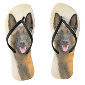 Belgische Malinoisschildering - Kute Original Dog  Teenslippers (Voetbed)
