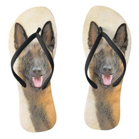 Belgische Malinoisschildering - Kute Original Dog  Teenslippers (Voetbed)