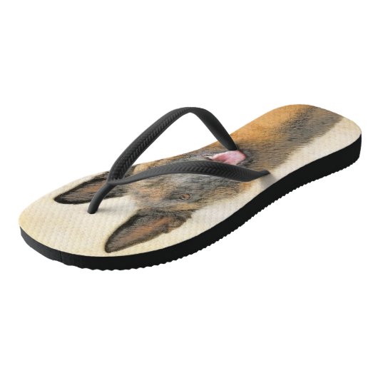 Belgische Malinoisschildering - Kute Original Dog  Teenslippers (Schuin)