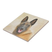 Belgische Malinoisschildering - Kute Original Dog  Tegeltje (Zijkant)