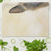 Belgische Malinoisschildering - Kute Original Dog  Theedoek (Gevouwen)