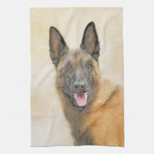 Belgische Malinoisschildering - Kute Original Dog  Theedoek