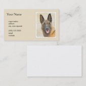Belgische Malinoisschildering - Kute Original Dog  Visitekaartje (Voorkant / Achterkant)