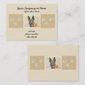 Belgische Malinoisschildering - Kute Original Dog  Visitekaartje (Voorkant / Achterkant)