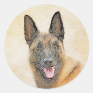 Belgische Malinoisschilderingen - Kute Original Do Ronde Sticker