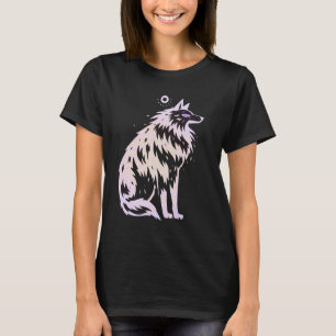 Belgische Mechelaar X Husky Roze Hond Stencil Belu T-shirt