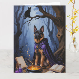 Belgische Mechelse Hond grillig Halloween schilder Kaart