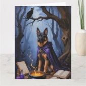 Belgische Mechelse Hond grillig Halloween schilder Kaart (Voorkant)
