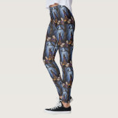 Belgische Mechelse Hond grillig Halloween schilder Leggings (Links)