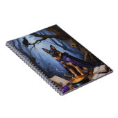 Belgische Mechelse Hond grillig Halloween schilder Notitieboek (Rechterzijde)