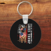 Belgische Mechelse Hond Houdt Van Trump Grappig Sleutelhanger (Voorkant)