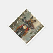 Belgische Mechelse Hond Kerstmis Servet (Hoek)