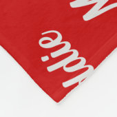 Belgische Mechelse Hond op Rood met Naam Kersthond Fleece Deken (Hoek)