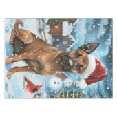 Belgische Mechelse Hond Winter Wonderland Kerstmis Tafelkleed (Voorkant (Horizontaal))