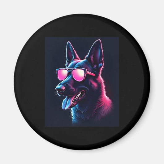 Belgische Mechelse Honden Belgisch Mechelaar T-shi Magneet (Voorkant)