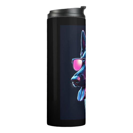 Belgische Mechelse Honden Belgisch Mechelaar T-shi Thermosbeker (Gedraaid links)