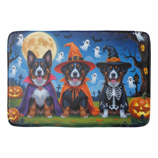 Belgische Mechelse Honden Pompoen Halloween Grappi Badmat (Voorkant)