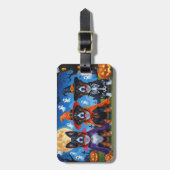 Belgische Mechelse Honden Pompoen Halloween Grappi Bagagelabel (Voorkant verticaal)