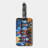 Belgische Mechelse Honden Pompoen Halloween Grappi Bagagelabel (Achterkant verticaal)