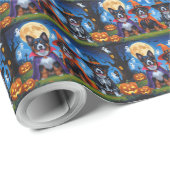 Belgische Mechelse Honden Pompoen Halloween Grappi Cadeaupapier (Rol Hoek)