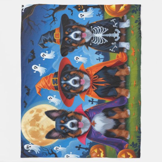 Belgische Mechelse Honden Pompoen Halloween Grappi Fleece Deken (Voorkant)