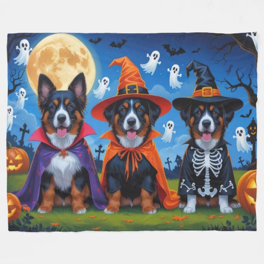 Belgische Mechelse Honden Pompoen Halloween Grappi Fleece Deken (Voorkant (Horizontaal))