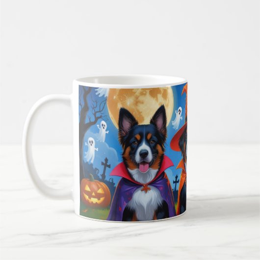 Belgische Mechelse Honden Pompoen Halloween Grappi Koffiemok (Links)