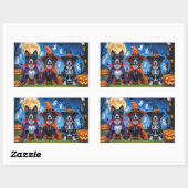 Belgische Mechelse Honden Pompoen Halloween Grappi Rechthoekige Sticker (Vel)