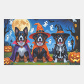 Belgische Mechelse Honden Pompoen Halloween Grappi Rechthoekige Sticker (Voorkant)