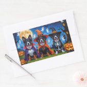 Belgische Mechelse Honden Pompoen Halloween Grappi Rechthoekige Sticker (Envelop)