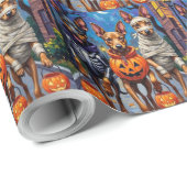 Belgische Mechelse Honden Trick-or-Treating Hallow Cadeaupapier (Rol Hoek)