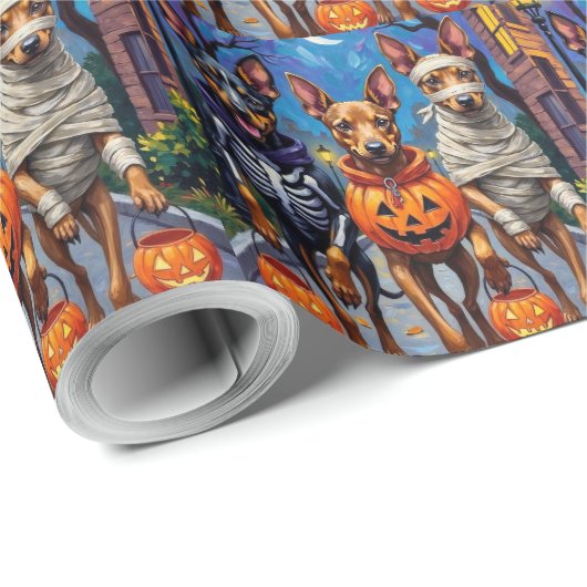 Belgische Mechelse Honden Trick-or-Treating Hallow Cadeaupapier (Rol Hoek)