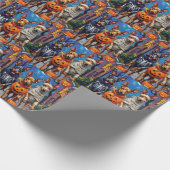 Belgische Mechelse Honden Trick-or-Treating Hallow Cadeaupapier (Hoek)