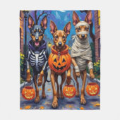 Belgische Mechelse Honden Trick-or-Treating Hallow Fleece Deken (Voorkant)