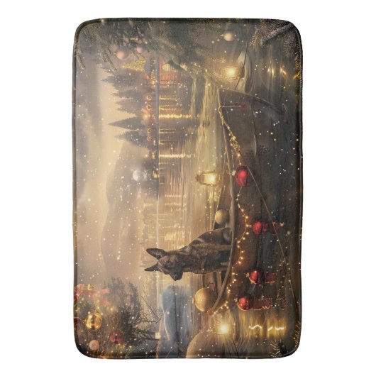 Belgische Mechelse Kerstreis Badmat (Voorkant Verticaal)