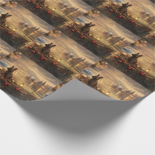 Belgische Mechelse Kerstreis Cadeaupapier (Hoek)